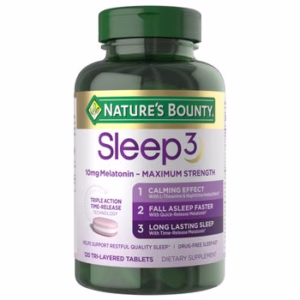 Nature's Bounty Sleep3 Maximum Strength Melatonin 10 mg - Imagem 1
