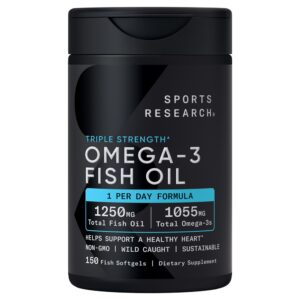 Sports Research Triple Strength Omega-3 Fish Oil - Imagem 1