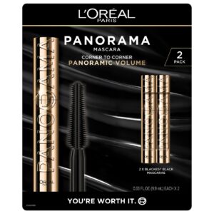 L'Oreal Paris Voluminous Panorama Mascara Blackest Black 2-Pack - Imagem 1