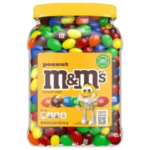M&M's Peanut Chocolate Candy 62 oz Jar - Imagem 1